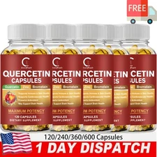 Quercetin 1000mg With Bromelain - Natural Immune supplement, 120-600 Capsules