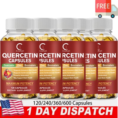Quercetin 1000mg With Bromelain - Natural Immune supplement, 120-600 Capsules