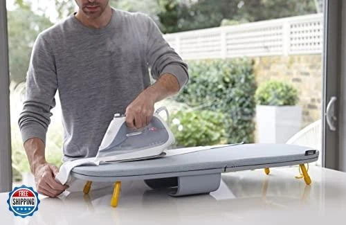 Joseph Joseph Pocket Folding Tabletop Ironing Board with Iron Holder and wall - Image 3 of 4