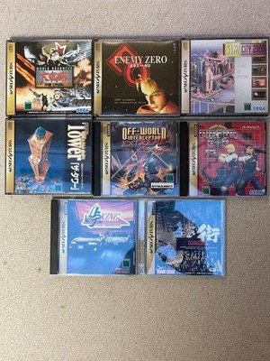 Re Sega Saturn Game Set with Enemy Zero, SimCity 2000, Tower, Off-World Interce