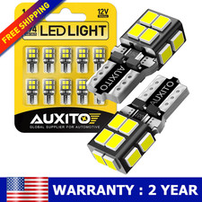 LED License Plate Interior Light Bulb Super White 6000K 10x T10 194 168 W5W 2825