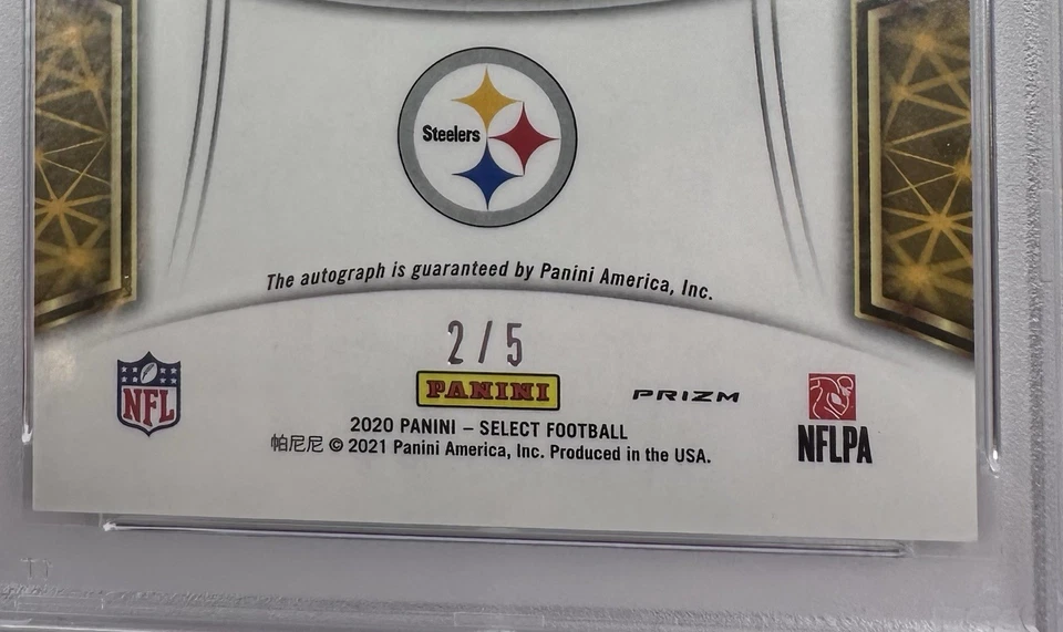 2020 PANINI SELECT  SIG ALEJANDRO VILLANUEVA GREEN PRIZM AUTO /5 PSA 10 POP 1! - Image 3 of 3