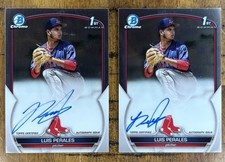 (2) 2023 Bowman Chrome Luis Perales 1st Base Auto #CPA-LP