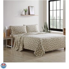 Full Sheets, Cotton Flannel Bedding Set, Brushed for Extra Softness, Cozy Hom...