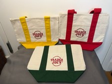 TRADER JOE’S Mini Totes-Red Green and Yellow Limited Edition NWT Lot Viral Trend