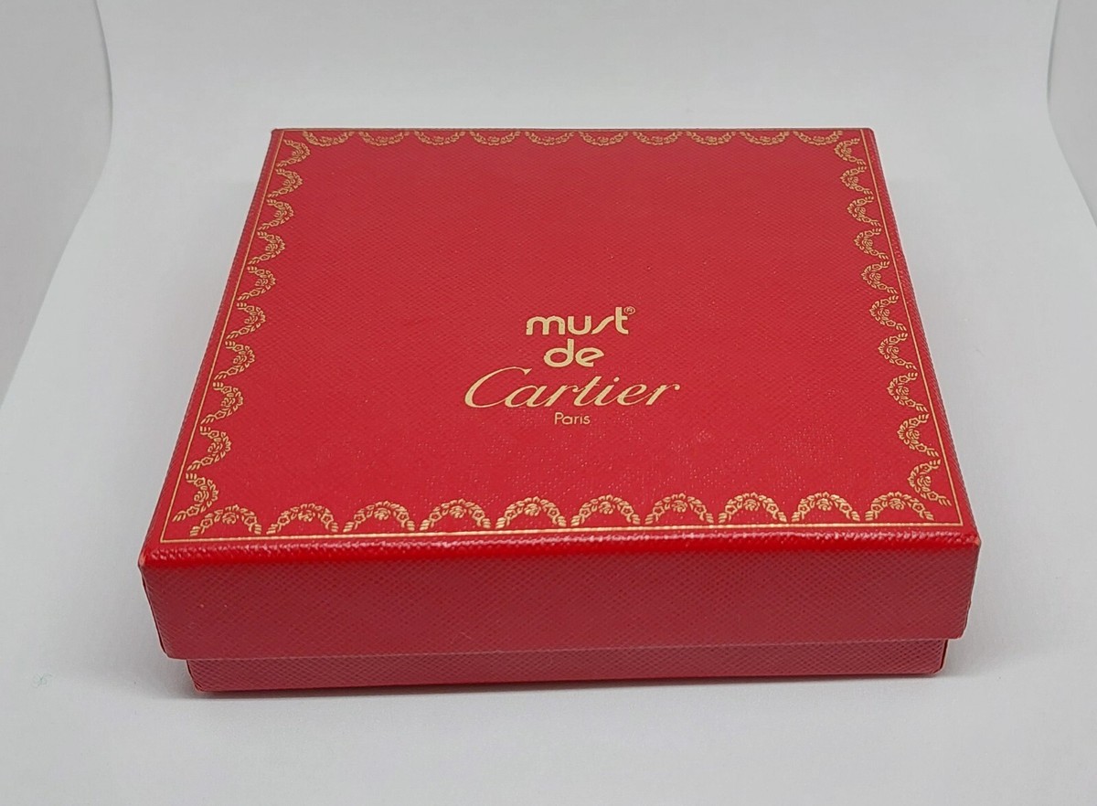 Cartier les must de Cartier ボックスメモパッド MUST DE CARTIER RED GIFT BOX WITH AUTHENTICITY CARD, EMPTY