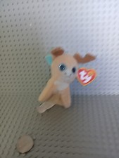 Ty Glitzy The Reindeer McDonalds Teenie Beanie Boos 3" Plush W Blue Eyes w tags
