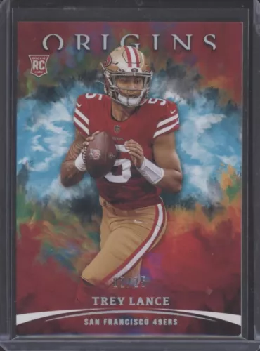 TREY LANCE 2021 Panini Origins Football Blue Rookie Card RC #104 (#2/25)