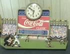 Vintage 90s Enjoy Coca-Cola Classic Company Baseball Hanging Wall Clock Burwood