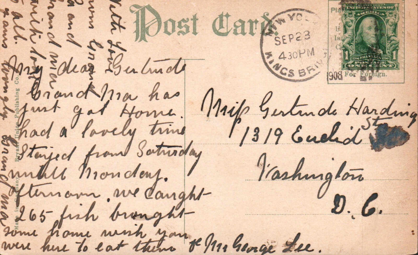 The Banks of the Hudson River Entrance to Highlands New York Vintage Postcard