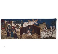 1994 Nativity Scene 36" Tapestry Table Runner- Manual Woodworkers  Weavers