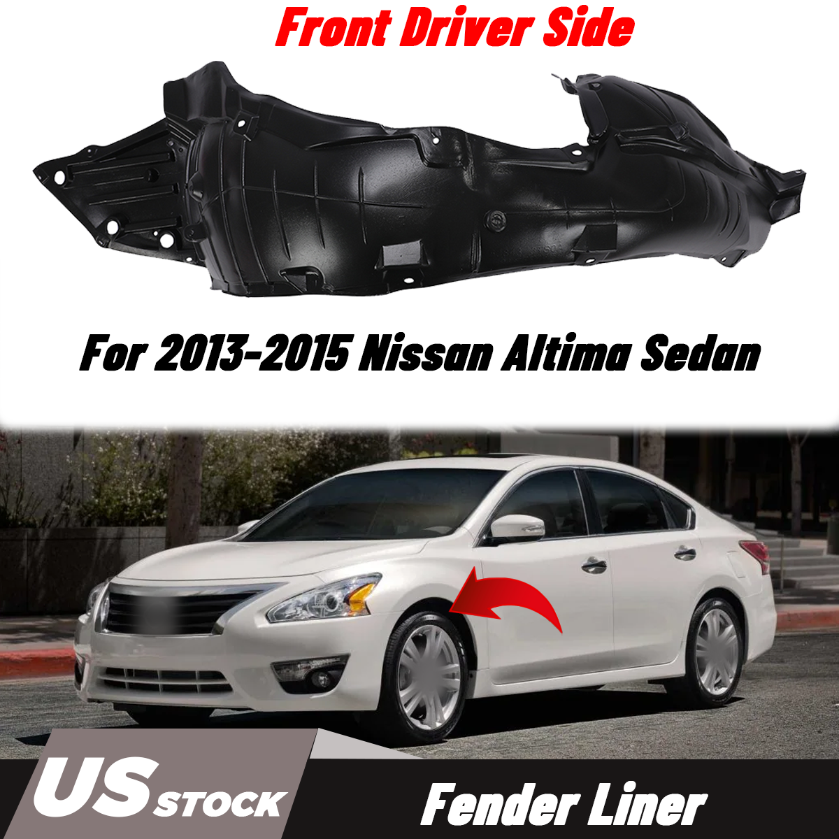 2013-2015 Nissan Altima Sedan Front Driver Side Fender Liner