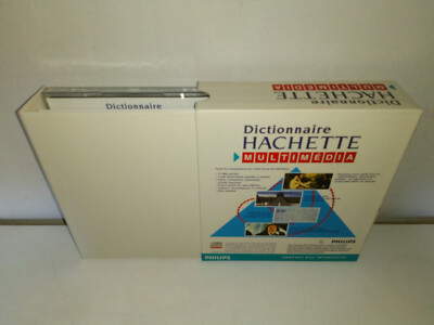 Philips CD-i Dictionnaire Hachette Multimédia 1995 - Jeu Éducatif Big Box Français, Bon État