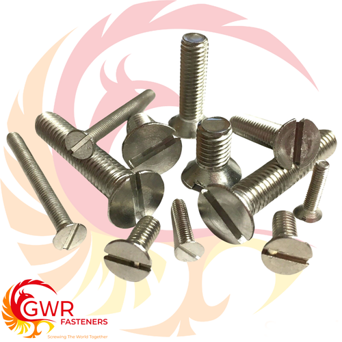 M4 M5 M6 Slotted Countersunk Machine Screws - A2 Stainless - CSK Bolts DIN 963 - Picture 4 of 9