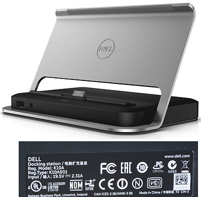 DELL DOCKING STATION 452-BBTJ MIT USB 3.0 VENUE 11 PRO 5130 7130 7139 7140 K10A