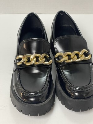 Guess Men\'s Black Slip-On Loafers with Chain Detail GUESS Men main image 2