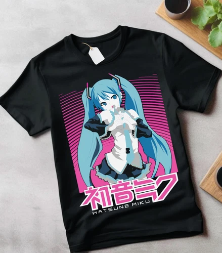 Hatsune Miku T-Shirt Anime Girl Kawaii Project Diva Vocaloid Shirt love gift