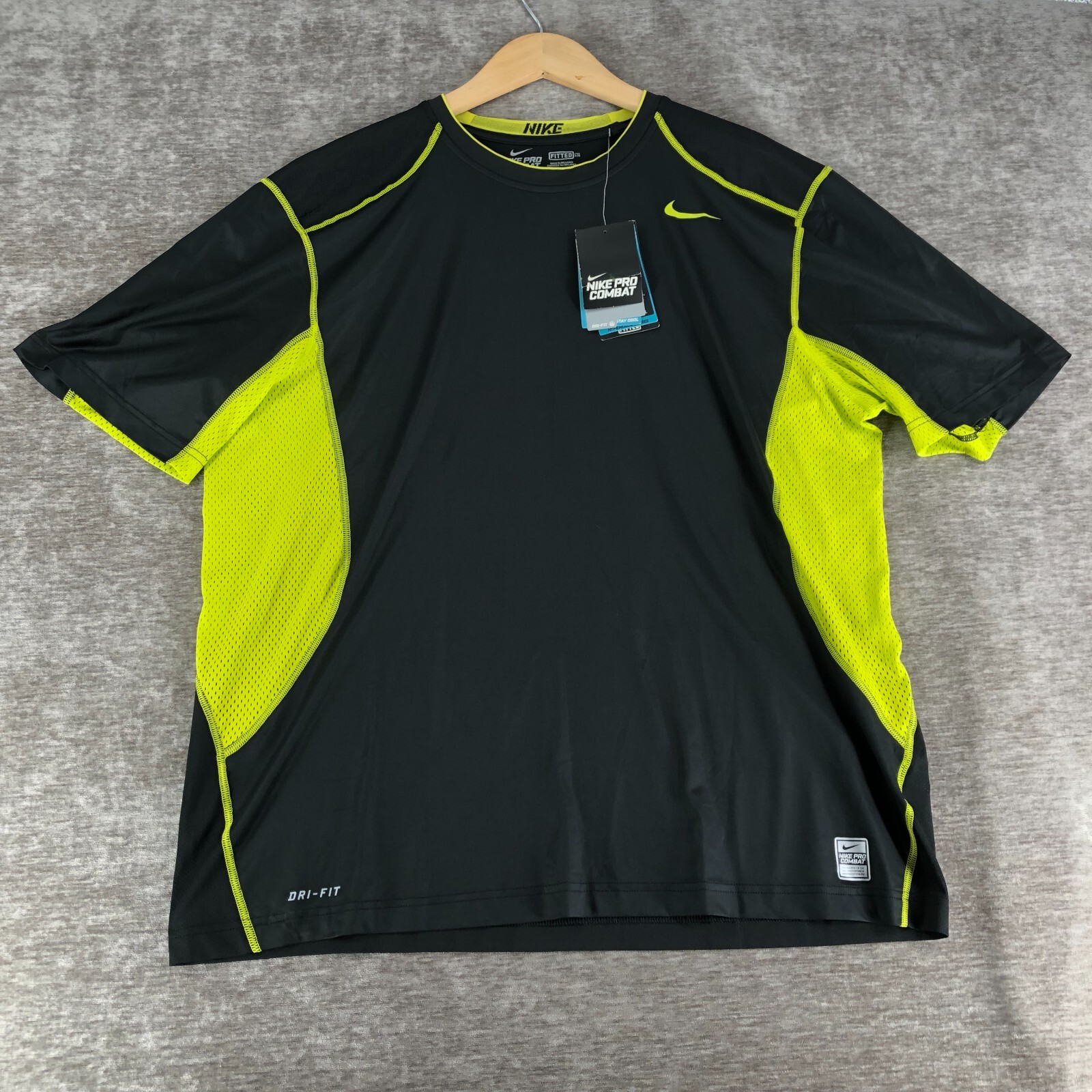 Nike Pro Combat Dri-Fit Compression Shirt Fitted Men's Size 2XL NEW 449841-012