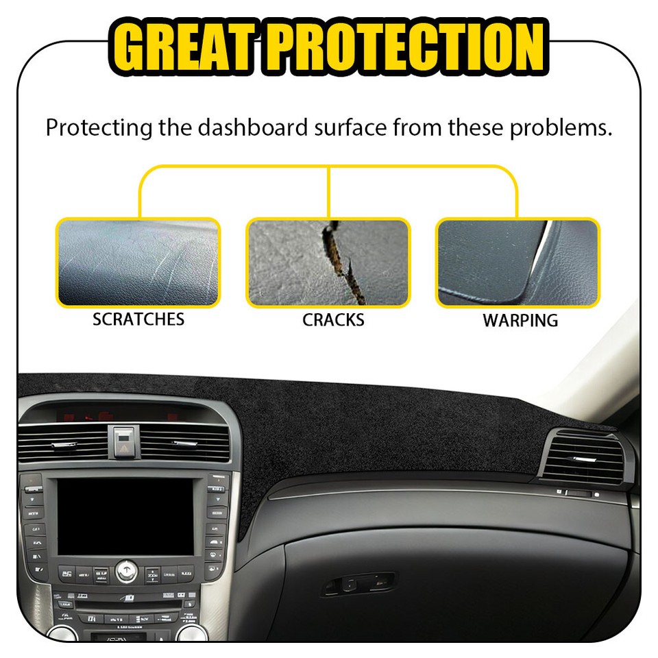 For Acura TL 20042008 Black DashMat Dash Cover Dashboard Mat Car