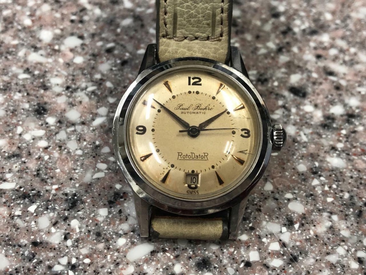 Paul Buhre Bidynator RotoDator (尾錠SEIKO) VINTAGE 1950s SWISS 