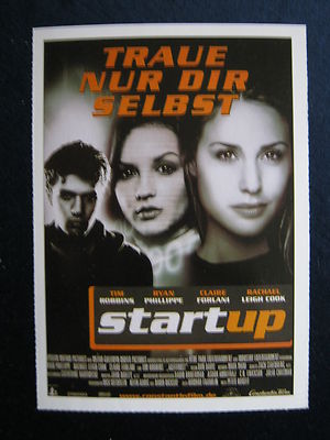 Filmplakatkarte cinema  Startup  Ryan Philippe , Rachael Leigh Cook