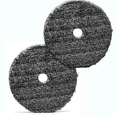 2 Pack 3'' Uro-Fiber Pad | Buff and Shine Black and White Microfiber | Uro Fiber