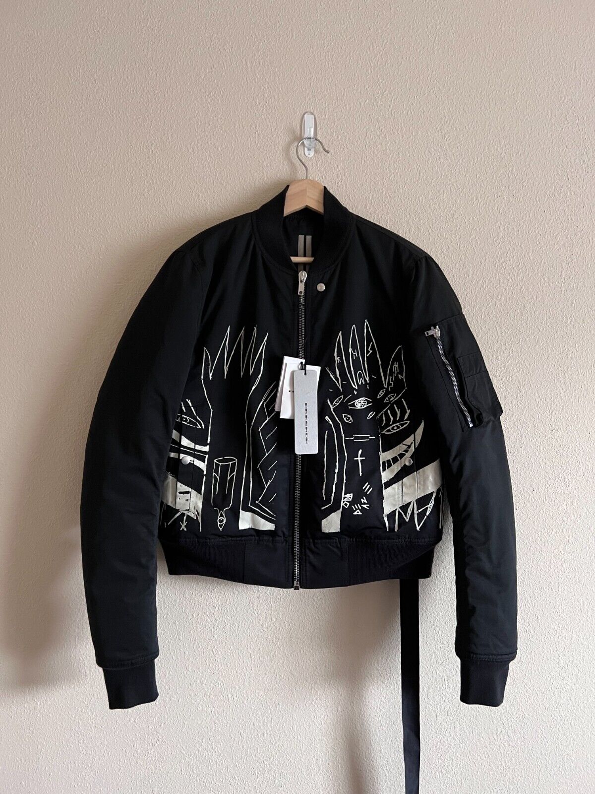 Rick Owens DRKSHDW Graphic Flight Bomber Jacket - Size Small