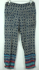 Anthro Elevenses 8 Colorful Printed Cropped Trousers Dress Pants Floral