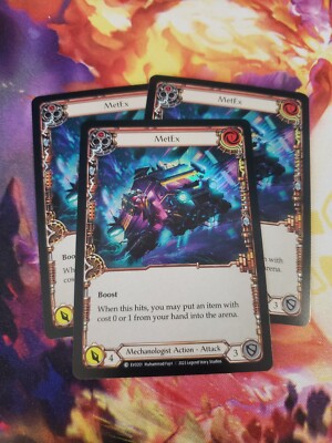3x MetEx Red Foil Playset Bright Lights Flesh and Blood FAB