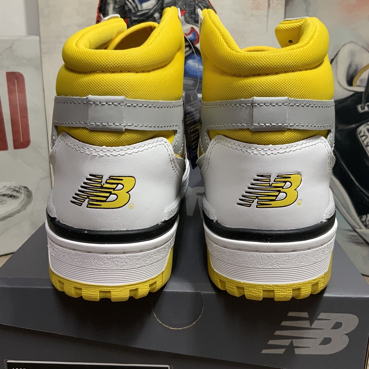 スニーカー NEW BALANCE Men Sneakers BB650RCGWHITE Yellow New Balance High Top Sneakers Shoes BB650RCG White Honeycomb