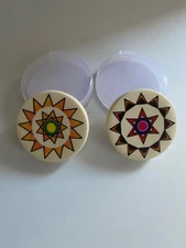 2 x Tournament Carrom Carom Board Plastic Striker Flicker Smooth Counter Ivory
