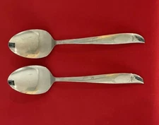 Oneida Community Twin Star Stainless Glossy Set Of 2 Serving Spoons 8.5”