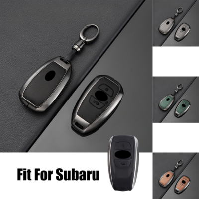 #ad Zinc Alloy Leather Car Key Case Cover For Subaru BRZ Crosstrek Outback XV Legacy $26.28