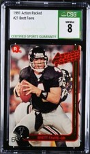 1991 ACTION PACKED BRETT FAVRE #21 ROOKIE CARD RC CSG 8 NMMT GREEN BAY PACKERS