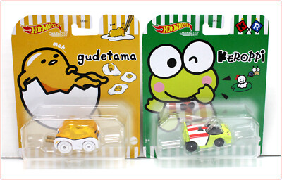 LOT 2 - Hot Wheels Character Cars 2020 Sanrio KEROPPI & GUDETAMA