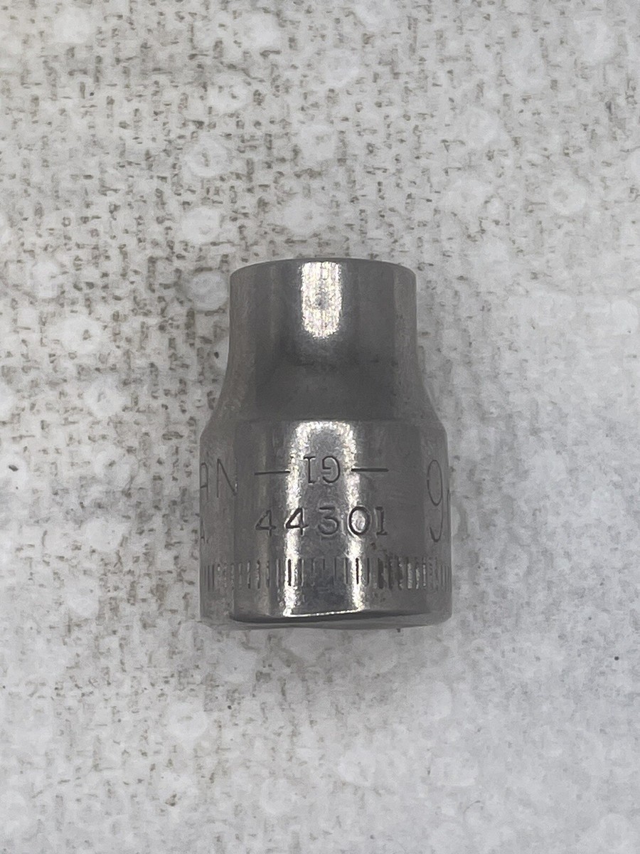 Vintage Craftsman USA 3/8 Drive 9mm 12pt Shallow Socket 44301