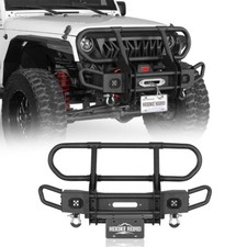 Front Bumper For Jeep Wrangler Jk 07-18 Wbrush Grille Guardled Lightsd-rings