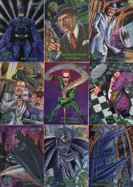 BATMAN FOREVER METAL 1995 FLEER COMPLETE BASE CARD SET OF 100 DC EBay