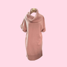 R&K Originals Blush Pink Cowl-Neck, Short Sleeved, Sweater Dress / SZ: S / NWT