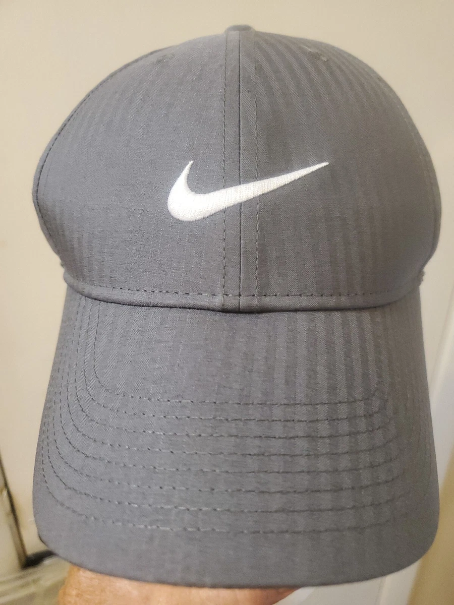 gray and white nike hat