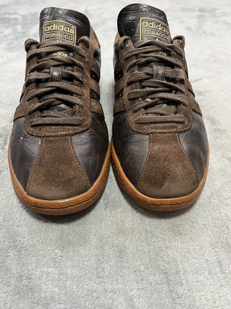 Vintage Adidas Tobacco Leather Brown Low Top Sneakers Y2K sz