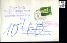 BM5265, Postkrieg 1969, Berlin - DDR, Nachgeb&uuml;hr + Zur&uuml;ckstempel