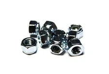 (100)14"-20 Nylon Insert Lock Nuts (Zinc Plated) Nylock