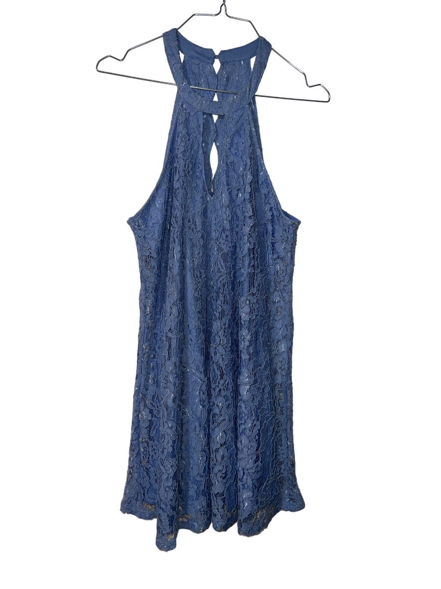 slim fit dress slacks Scala 61404 - Embellished Halter Prom Dress 8 / Periwinkle main image 0
