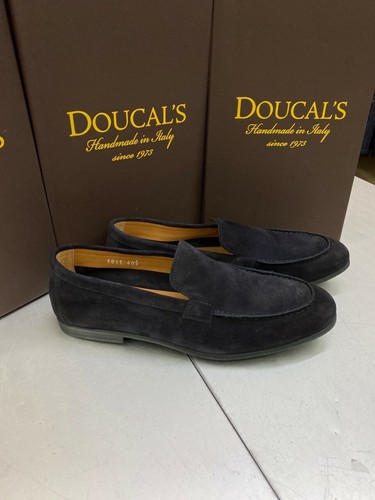 Mocassini nappine da uomo in pelle intrecciata | blu - Doucal's | Doucal's