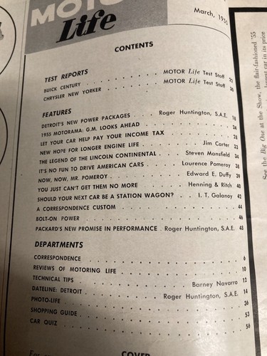 Motor Life Magazine MAR 1955 Vol 4 #8 EXCELLENT SHOULD YOU BUY A STATION WAGON - Picture 2 of 3