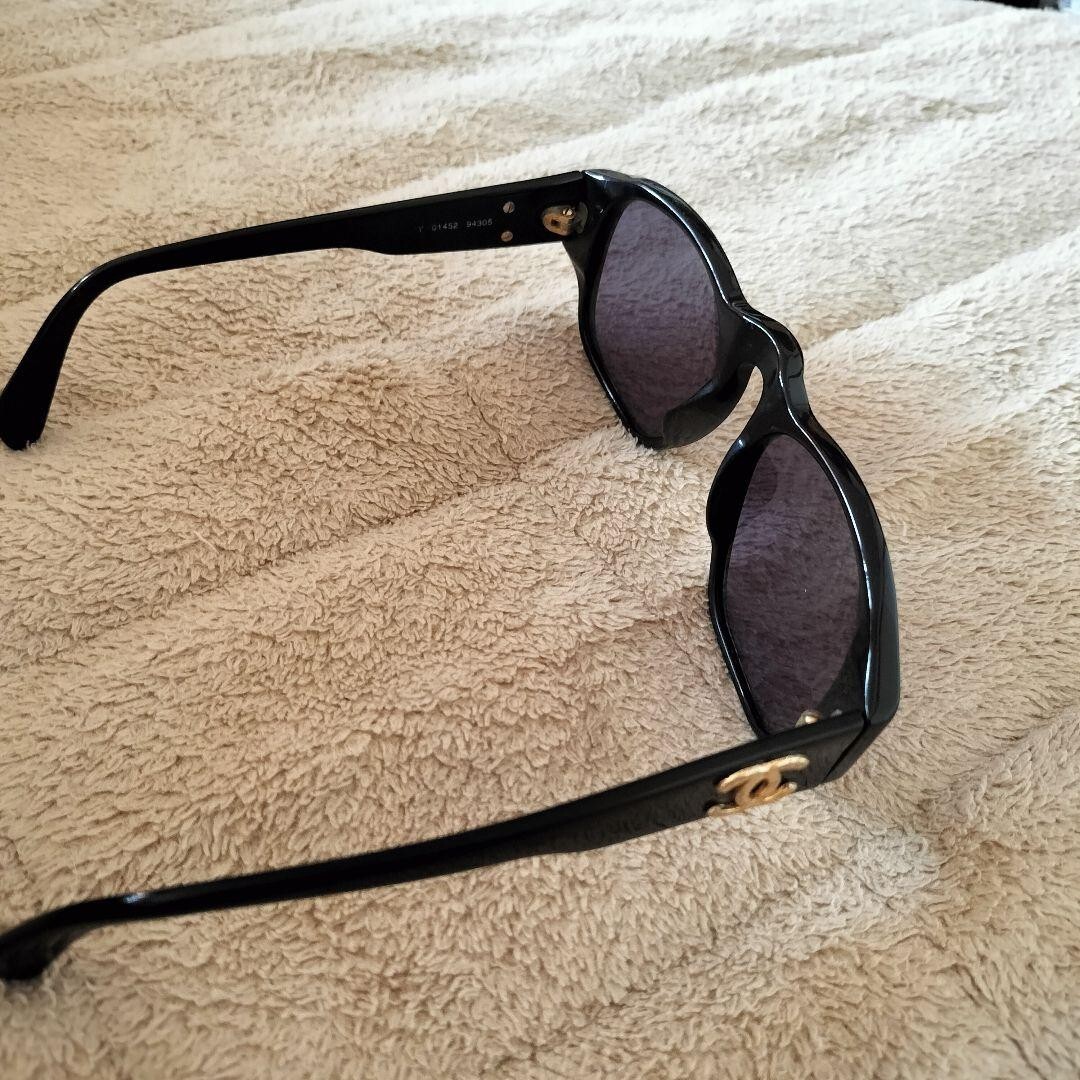 CHANEL COCO Gold Logos 01452 94305 CC Sunglasses vintage | eBay