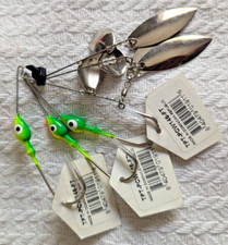 WAHOO SPINNERBAIT 1/4OZ FROGGER COLOR (TPT-PCW146-FT) LOT OF 3
