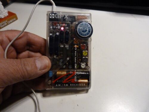 GPX Portable Radio AM FM Clear See Through - A2870