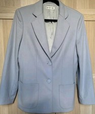 Artigiano Blazer Blue Virgin Wool Cashmere Jacket Size 12